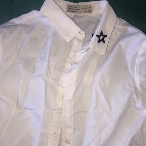 Kids white collar shirt from Zara. Size:7